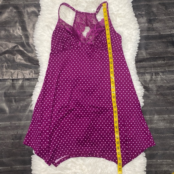 SECRET TREASURES POLKA DOT LACE SLEEPWEAR SLIP DRESS FAIRYCORE WHIMSICAL - Picture 4 of 6